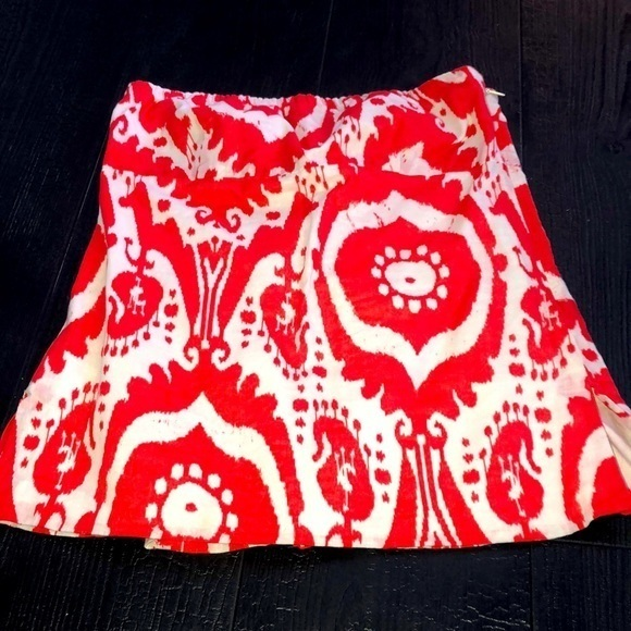 J. Crew Tops - J. Crew Strapless Tube‎  Top Blouse Size 2 Orange White